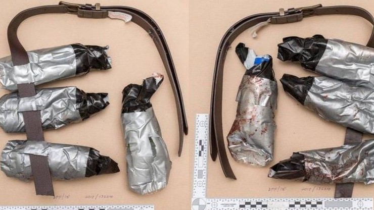Policja pokazała zdjęcia fałszywych pasów szahida z zamachu w Londynie