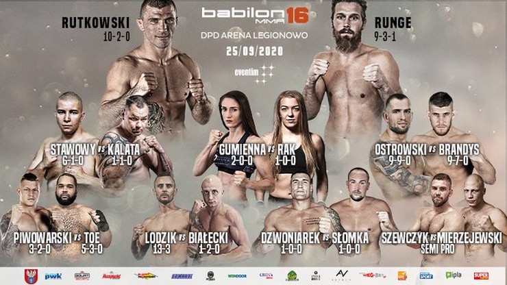 Babilon MMA 16: Daniel Rutkowski - Rene Runge. Transmisja w Polsacie Sport Extra