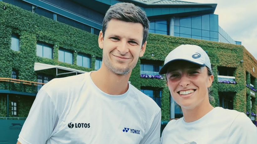 Wimbledon: Iga Świątek i Hubert Hurkacz spotkali się na korcie. "Dream team"