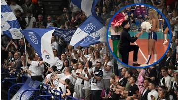 Niezwykłe sceny podczas meczu Ligi Mistrz&oacute;w w Warszawie! Oświadczyny na parkiecie