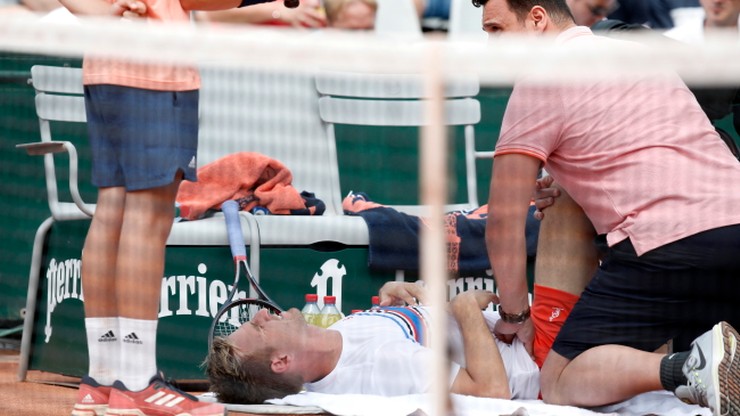 French Open: Gojowczyk zapłaci 25 tys. euro kary za krecz w 1. rundzie