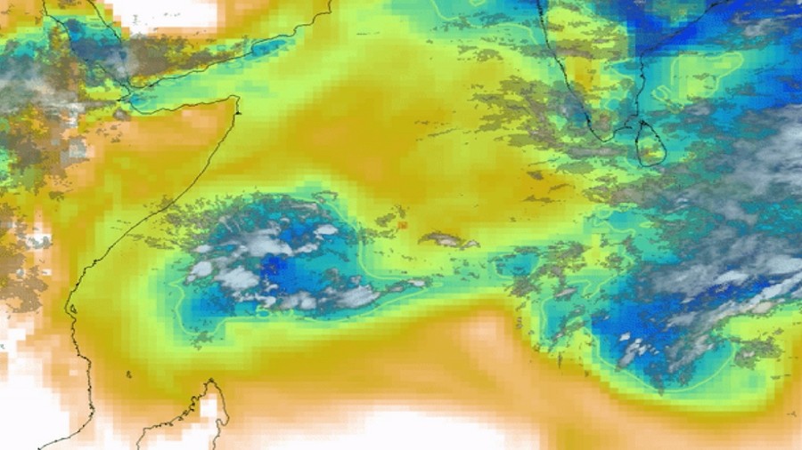 Jeziora atmosferyczne nad Oceanem Indyjskim. Fot. Brian Mapes/ NOAA ERA-Interim reanalysis.