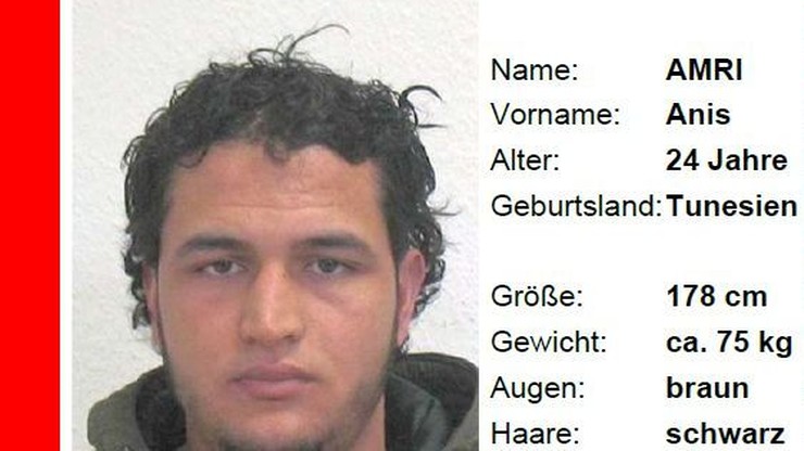 Przez Francję do Włoch uciekł Tunezyjczyk podejrzany o zamach w Berlinie. Jest na nagraniach monitoringu