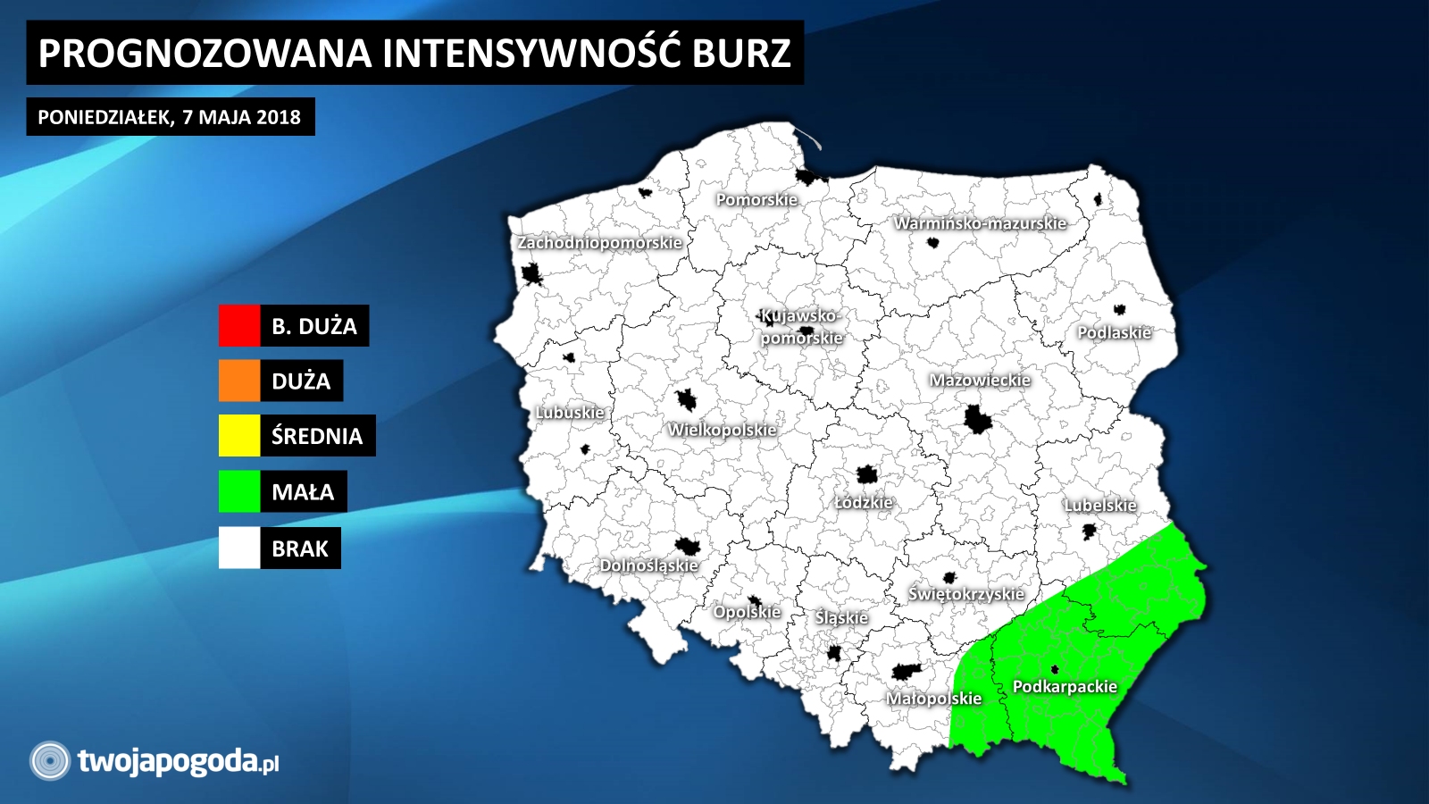 Uwaga! Ostrzeżenie przed burzami