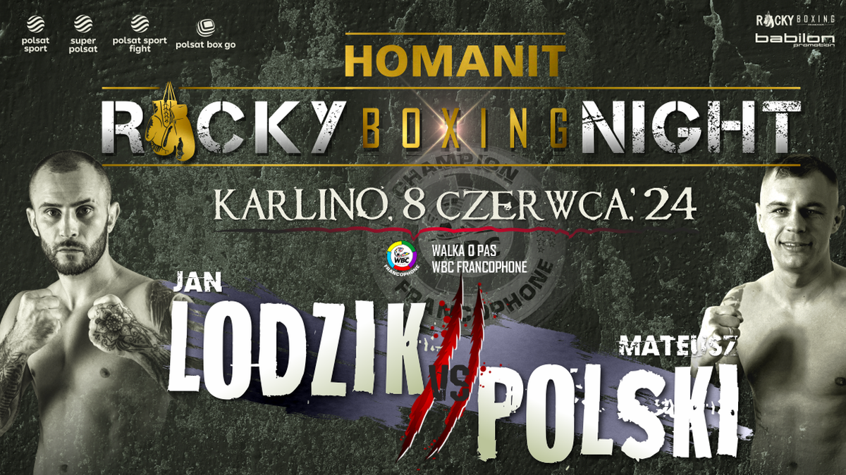 Rewanż Lodzik - Polski na gali Homanit Rocky Boxing Night 19