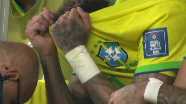 MŚ 2022: Łzy Neymara w trakcie meczu Brazylii. Wymowne obrazki (ZDJĘCIA)