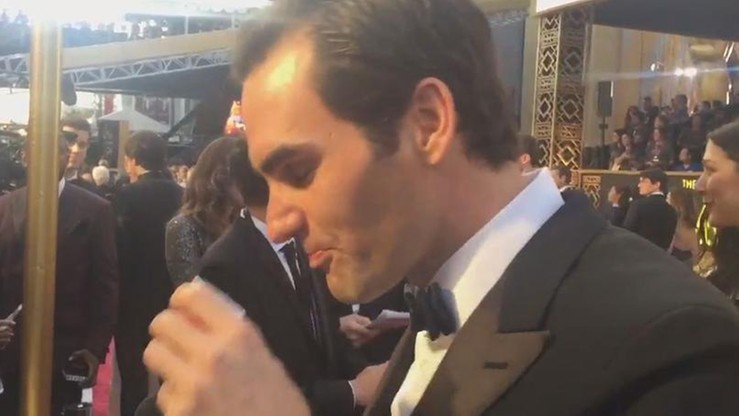 "Hot-shot" Federera, czyli kieliszek tequili za DiCaprio (WIDEO)
