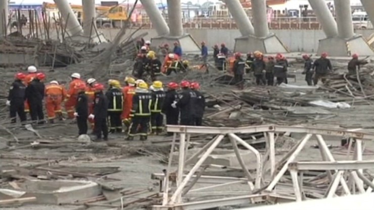 Zawaliło się rusztowanie na budowie elektrowni w Chinach. Co najmniej 67 osób nie żyje