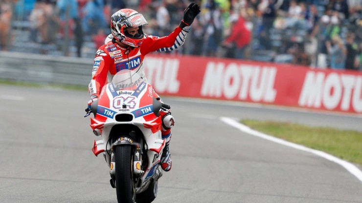 MotoGP: Dovizioso najszybszy w mokrej kwalifikacji w Assen