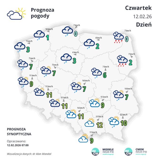 Prognoza pogody na czwartek