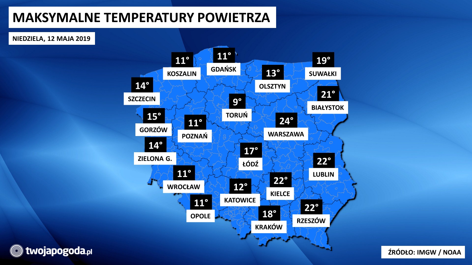 Kolosalne różnice w temperaturze