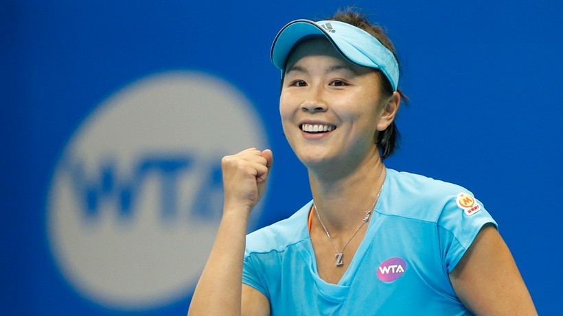 Pekin 2022: Chińska tenisistka Shuai Peng na trybunach igrzysk