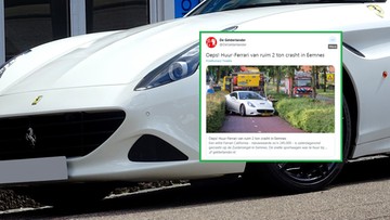 Pożyczył ferrari i rozbił na drzewie. Drzewo trzeba było ściąć