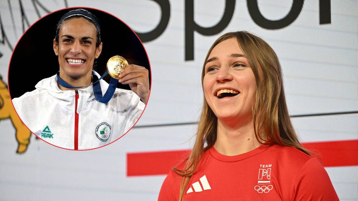 Dwie sportsmenki podnoszące ciężary, jedna z nich trzyma medal.