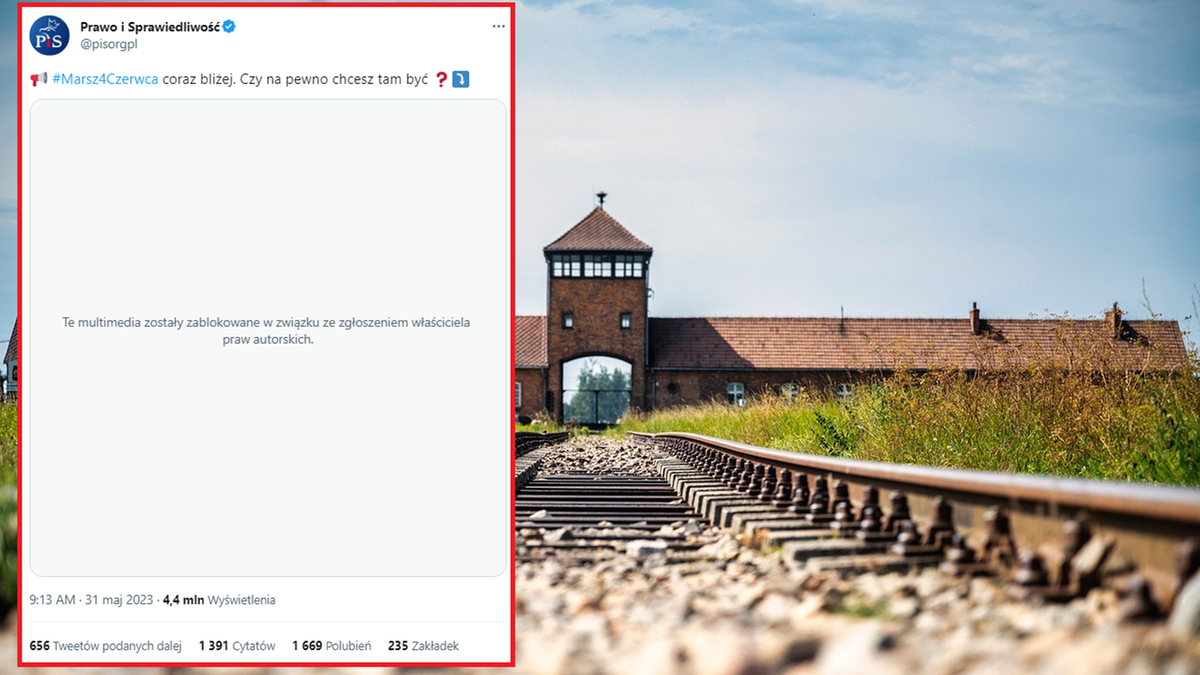 Twitter zablokował spot Prawa i Sprawiedliwości z Auschwitz. Chodzi o prawa autorskie