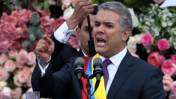 Konserwatysta Ivan Duque zaprzysiężony na prezydenta Kolumbii