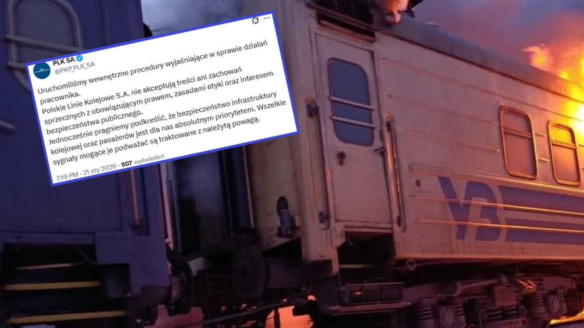 Polski kolejarz chwali Rosję za atak na pociąg. Jest ruch PKP PLK