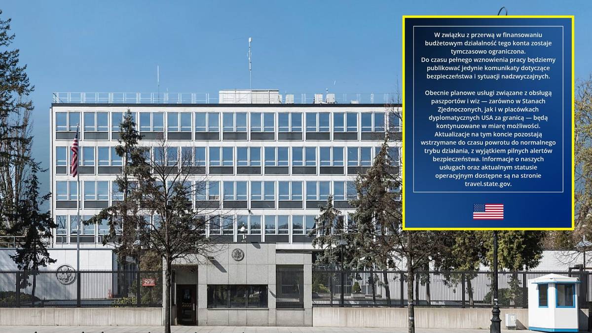 Shutdown w USA. Ambasada w Warszawie z ogranicza część działalności w sieci