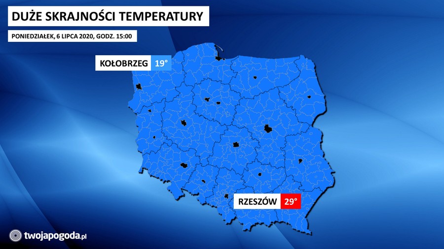 Zróżnicowane temperatury