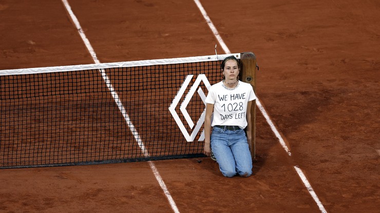 Protest w drugim półfinale Rolanda Garros