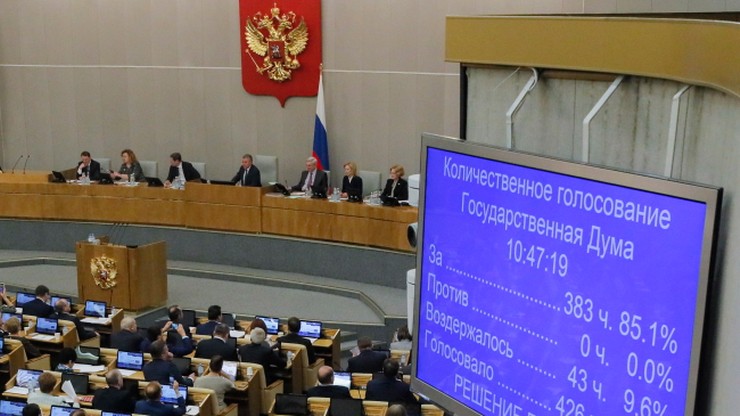 Rosyjska Duma Państwowa poparła zmianę konstytucji. Dobra wiadomość dla Putina