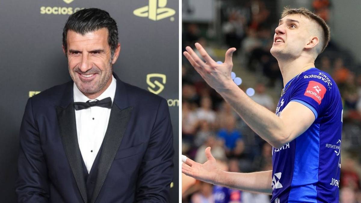 Zdjęcie przedstawia Łukasza Żygadło i siatkarza Patrika Indrę.