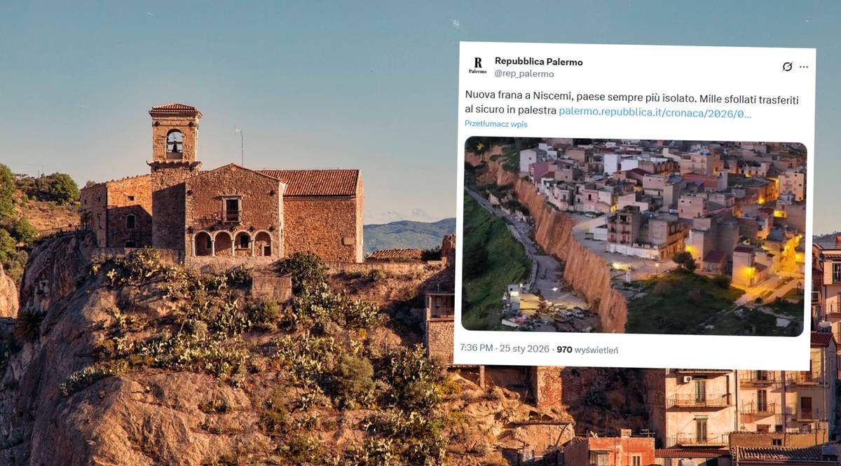 Setki osób musiały opuścić swoje domy. Na Sycylii powstało rozległe osuwisko