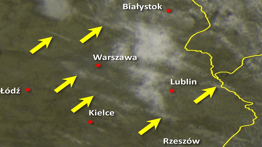 Zdjęcie satelitarne Polski w dniu 27 marca 2019 o godzinie 8:00. Dane: Sat24.com / Eumetsat.