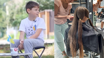 Dziesięciolatka obcięła długie włosy. Pieniądze przekazała ukraińskiej armii
