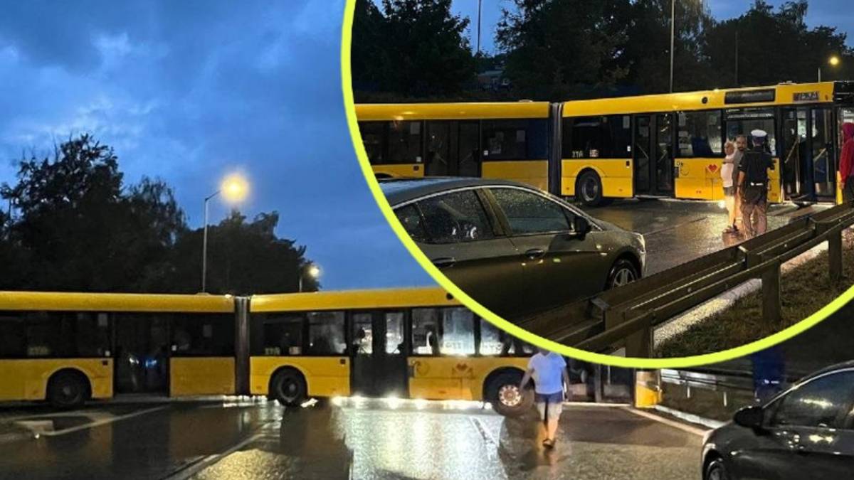 Kierowca autobusu jechał po prąd. Ruch stanął na kilkadziesiąt minut