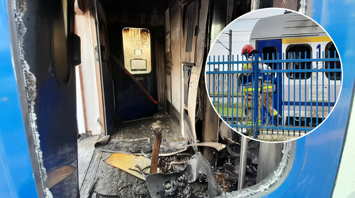 Pożar jednego z wagonów pociągu PKP Intercity. Akcja straży pożarnej