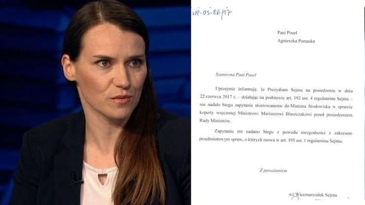 "PiS cenzuruje interpelacje poselskie". Pytanie opozycji ws. "córki leśniczego" zablokowane