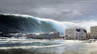 22.01.2022 05:58 W Wyspy Kanaryjskie uderzyło tsunami wysokie na 300 metrów. „Całkowita destrukcja”