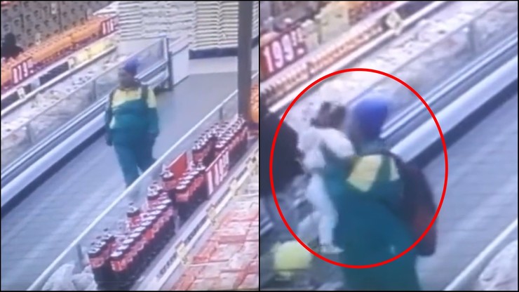 RPA: Dziecko wyciągnięte ze sklepowego wózka. Ochrona zablokowała drzwi