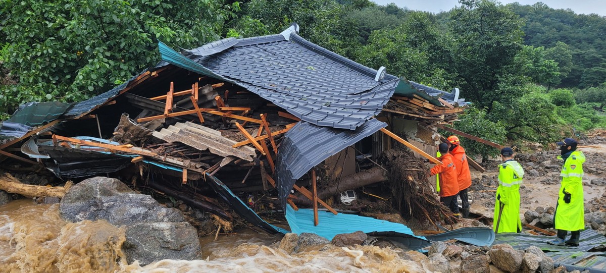 Katastrofalne powodzie w Korei Południowej
