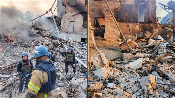 Wojna na Ukrainie. Biłohoriwka. Zbombardowano szkołę. Zginęło 60 osób