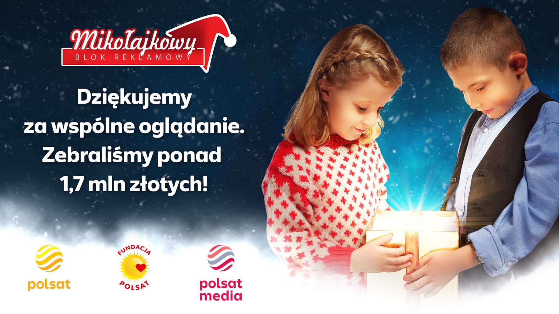 Mikołajkowy Blok Reklamowy ma moc! Ponad 1,7 mln złotych - Polsat.pl