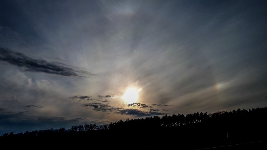 Halo słoneczne w Szczecinie. Fot. Ela T. / TwojaPogoda.pl