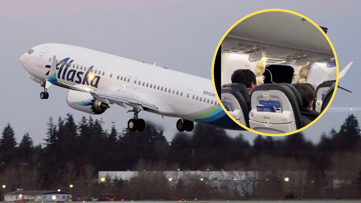 Fragment kadłuba oderwał się od samolotu Alaska Airlines. Nauczyciel znalazł go w swoim ogródku