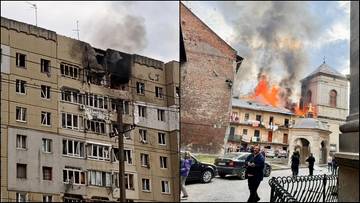 Zmasowany atak dronów na Lwów. Płoną mieszkania, ucierpiały miejsca "ważne dla Polski"