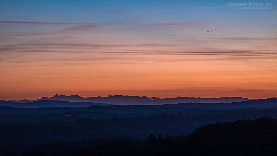 Tatry widoczne z odległości 136 kilometrów. Fot. Witold Ochał / TwojaPogoda.pl