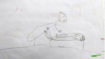 Pięciolatka narysowała, jak molestował ją ksiądz