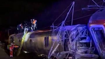 Tragiczny wypadek w Hiszpanii. Zderzenie dwóch pociągów, są ofiary śmiertelne