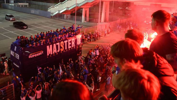 Kibice Lecha Poznań świętowali zdobycie mistrzostwa Polski