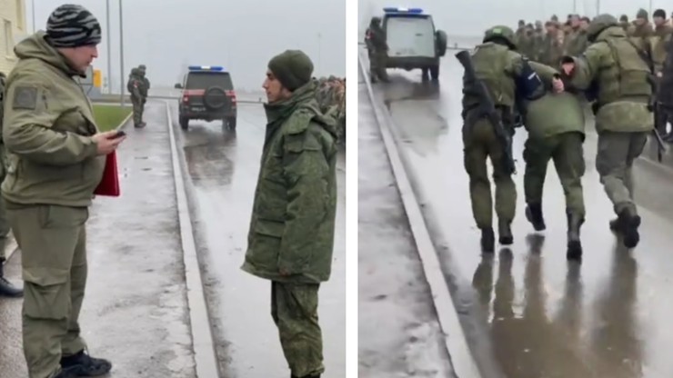 Mobilizacja w Rosji. Pokazowe zatrzymanie żołnierzy. Mają odpowiedzieć za nieprzestrzeganie rozkazu