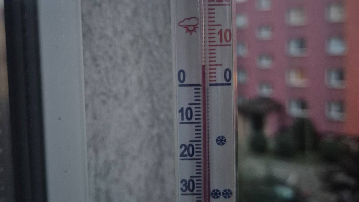 Przymrozki w październiku, termometr