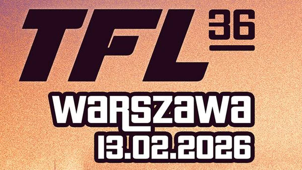 Grafika promocyjna gali TFL 36 z sylwetką zawodnika i informacjami o wydarzeniu.