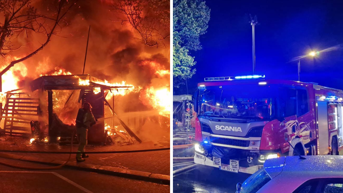Pożar targowiska w Katowicach. Ujęto 23-latka, sprzedawcy są w dramatycznej sytuacji