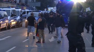 Demonstracja skrajnej prawicy w Niemczech. Policjanci z innych landów skierowani do Chemnitz