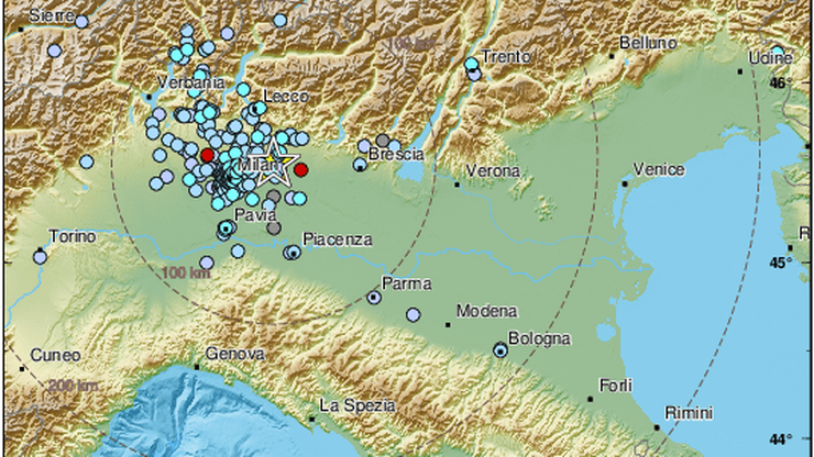 Włochy. Silne trzęsienie ziemi w okolicach Bergamo
